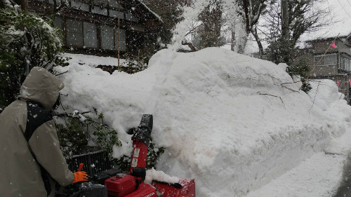 庄内は雪がすごいです